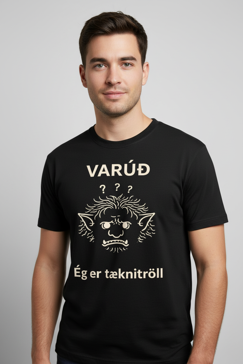 Tæknitröll - nærmynd ungur maður